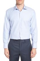 Men's Ted Baker London Bigbenn Trim Fit Dot Dress Shirt - 32/33 - Blue