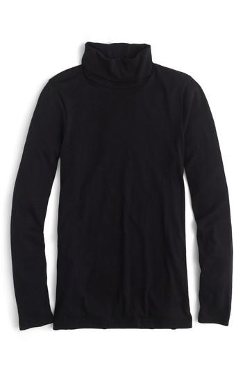 Women's J.crew Tissue Turtleneck Tee - Black