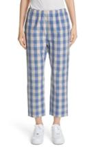 Women's Sofie D'hoore Plaid Carrot Pants Us / 36 Fr - Blue