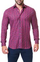 Men's Maceoo Fibonacci Bridge Trim Fit Sport Shirt (m) - Red