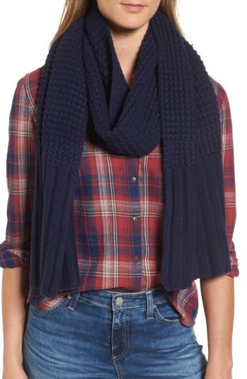 Women's Ugg Textured Wool Blend Cardi Scarf, Size - Blue