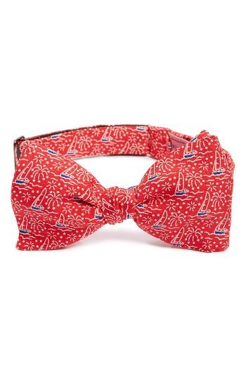 Men's Vineyard Vines Sailing Bow Tie, Size - Red