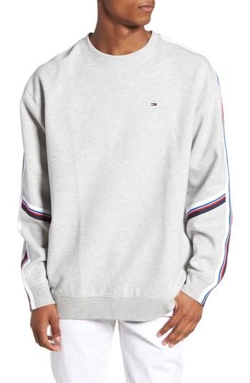 Men's Tommy Jeans Racing Stripe Sweatshirt - Grey