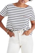 Women's Madewell Embroidered Setlist Staycation Boxy Tee - Beige