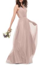 Women's Wtoo Bobbinet Halter Gown - Pink
