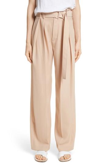 Women's Vince Belted Wide Leg Pants - Beige