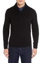 Men's Nordstrom Men's Shop Shawl Collar Cashmere Pullover