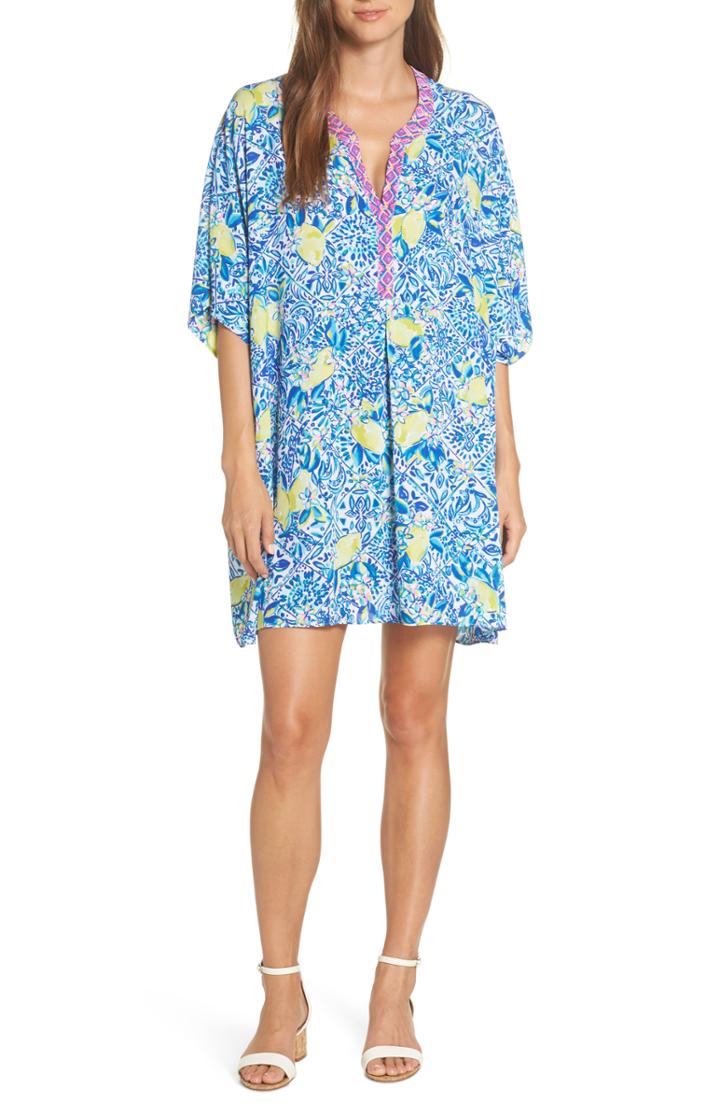 Women's Lilly Pulitzer Leland Cover-up Dress, Size - Blue