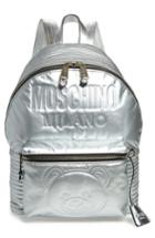 Moschino Embossed Teddy Bear Backpack - Metallic