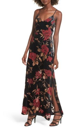 Women's Storee Velvet Burnout Maxi Dress