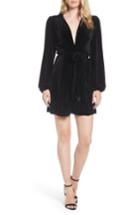 Women's Misa Los Angeles Agne Velvet Wrap Dress - Black