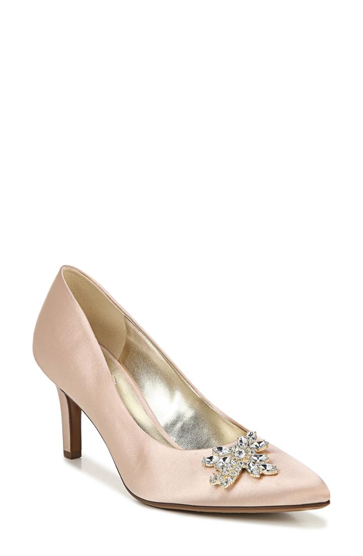 Women's Naturalizer Natalie Embellished Pointy Toe Pump M - Beige