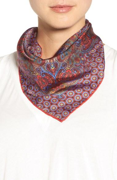 Women's Givenchy Paisley Print Silk Scarf, Size - Red