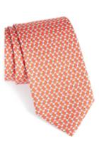 Men's Salvatore Ferragamo Riccardo Dog Print Silk Tie, Size - Red