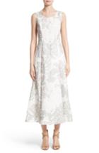 Women's Lafayette 148 New York Carressa Print Linen Midi Dress