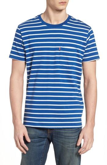 Men's Levi's Stripe Classic Pocket T-shirt - Blue