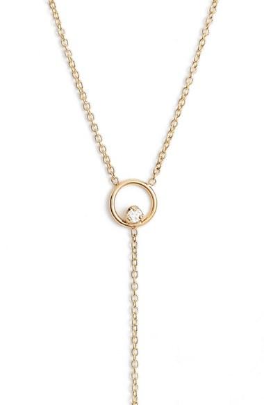 Women's Zoe Chicco Diamond Circle Y-necklace