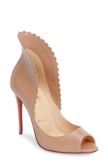 Women's Christian Louboutin Pijonina Flared Collar Pump Us / 36eu - Beige