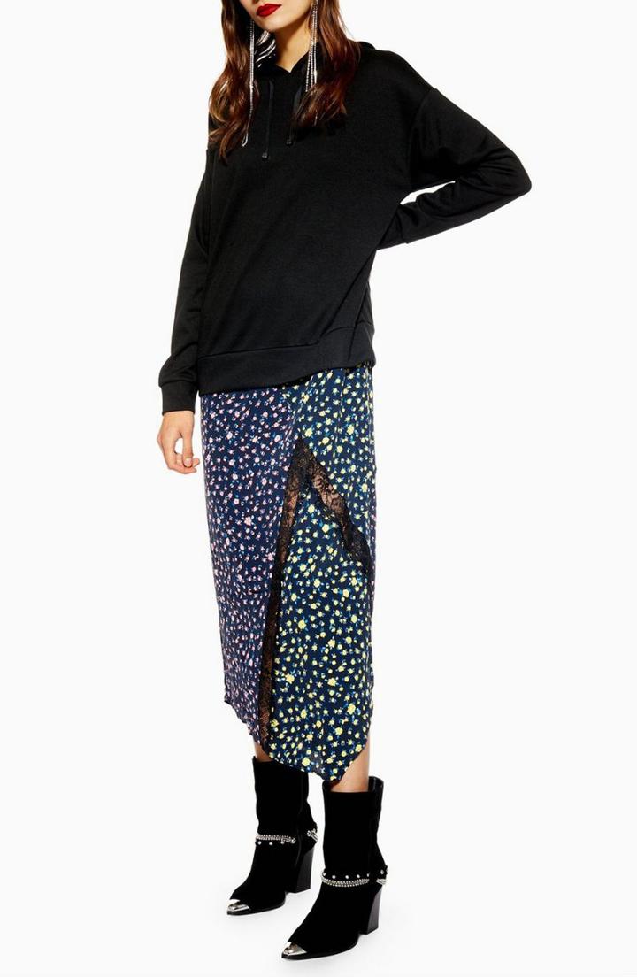 Women's Topshop Hybrid Print Sweatshirt Dress