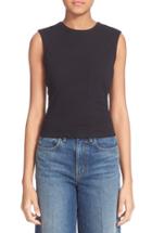 Women's T By Alexander Wang Open Back Twist Jersey Tank - Black