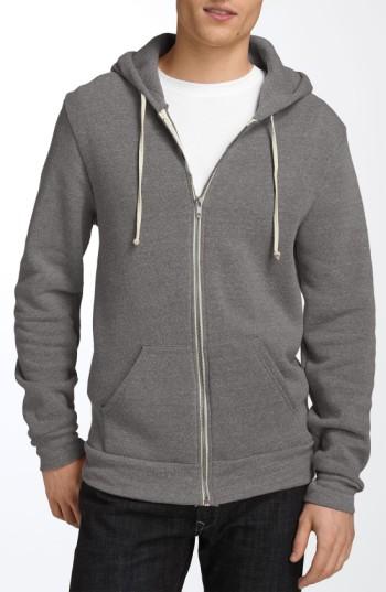 Men's Alternative 'rocky' Trim Fit Hoodie R - Grey