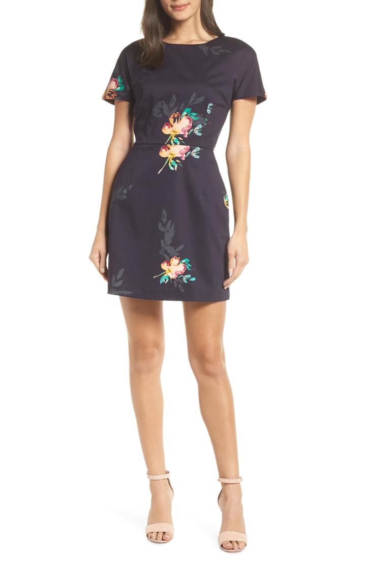 Women's French Connection Delphine Stretch Sheath Dress - Blue