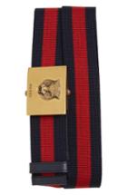 Men's Gucci Tiger Web Slider Belt Eu - Blue/ Red
