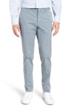 Men's Boss Barlow-d Flat Front Stretch Solid Cotton Trousers R - Blue