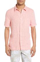 Men's French Connection Linen Chambray Shirt - Coral