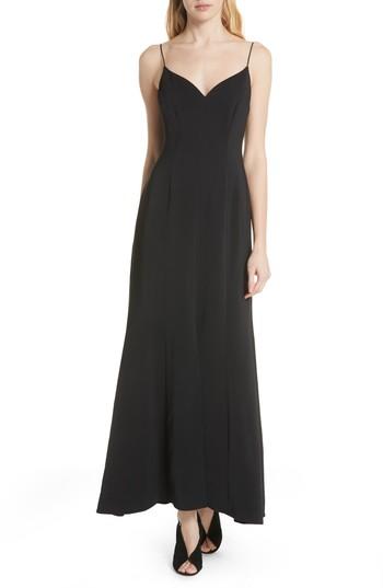 Women's Tracy Reese Slit Maxi Slipdress - Black