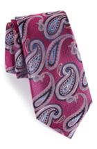 Men's Nordstrom Men's Shop Brett Paisley Silk Tie, Size - Pink