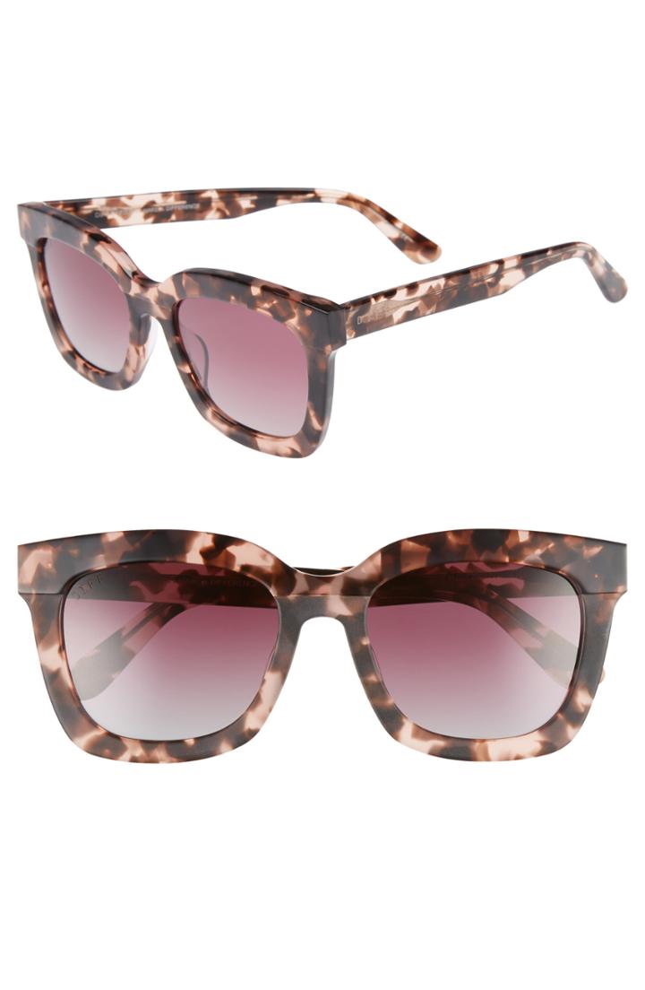 Women's Diff Carson 53mm Polarized Square Sunglasses -