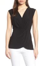 Women's Chaus Knot Front Sleeveless Top - Black