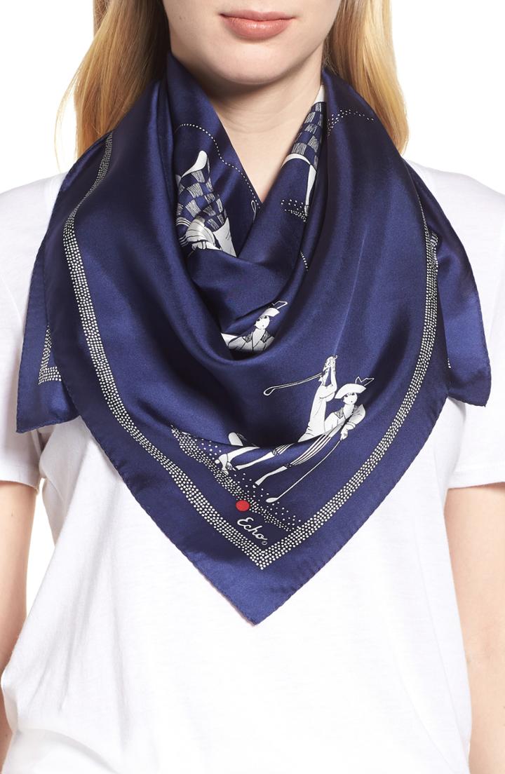 Women's Echo Golf Day Square Silk Scarf