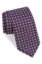 Men's Eton Medallion Silk Tie, Size - Purple