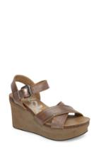 Women's Otbt Bee Cave Wedge Sandal M - Metallic