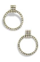 Women's Baublebar Gemma Crystal Embellished Hoop Earrings