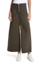 Women's Elizabeth And James Carmine High Waist Wide Leg Crop Jeans - Grey