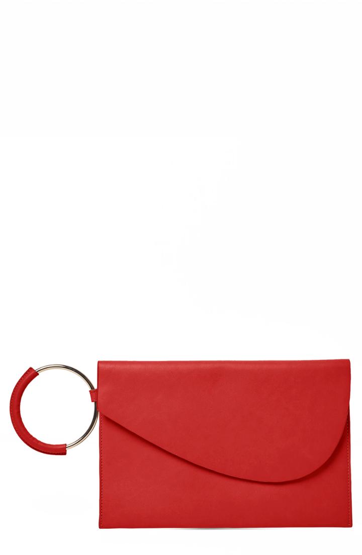 Urban Originals Paris Nights Vegan Leather Clutch - Red