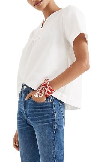 Women's Madewell Popover Swing Top - White