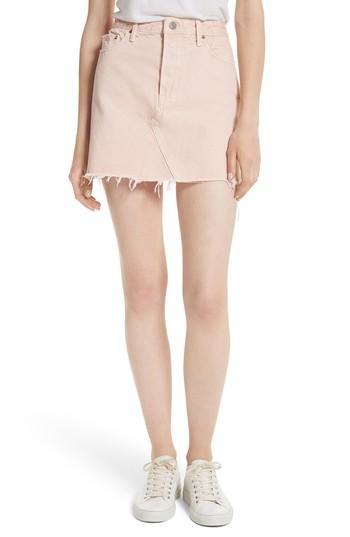 Women's Grlfrnd Eva A-frame Gusset Denim Skirt - Pink