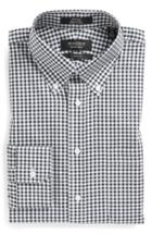 Men's Nordstrom Men's Shop Classic Fit Non-iron Gingham Dress Shirt .5 - 32 - Black (online Only)