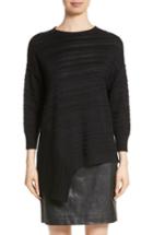 Women's St. John Collection Knit Asymmetrical Sweater - Black