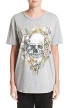 Women's Alexander Mcqueen Skull & Iris Graphic Tee Us / 38 It - Grey