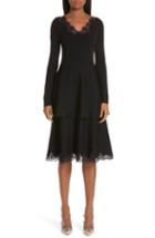 Women's Stella Mccartney Lace Trim Tiered Sweater Dress Us / 40 It - Black