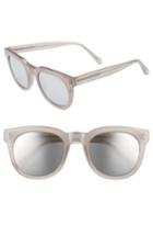 Women's Linda Farrow 50mm D-frame Mirrored Sunglasses -