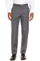 Men's Nordstrom Flat Front Wool Trousers - Grey