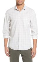Men's Eleventy Aubergine Stripe Sport Shirt, Size - White