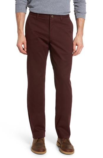 Men's Bonobos Straight Leg Stretch Washed Chinos X 34 - Burgundy