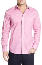 Men's Bugatchi Shaped Fit Sport Shirt - Pink